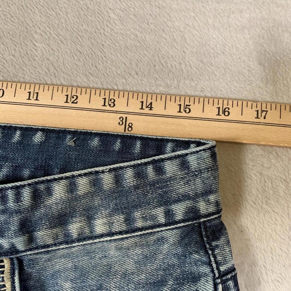 Black Jeans Mens 30x32 Blue Relaxed Straight‎ Leg Distressed Denim Vintage Style - Picture 4 of 14